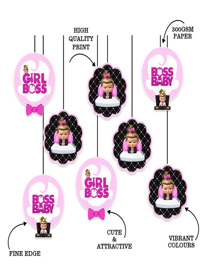 Suruchi Strokes Boss Baby Girl Birthday Decorations Theme Party Items | Decoration Hanging for Baby Birthday Party - Image 3